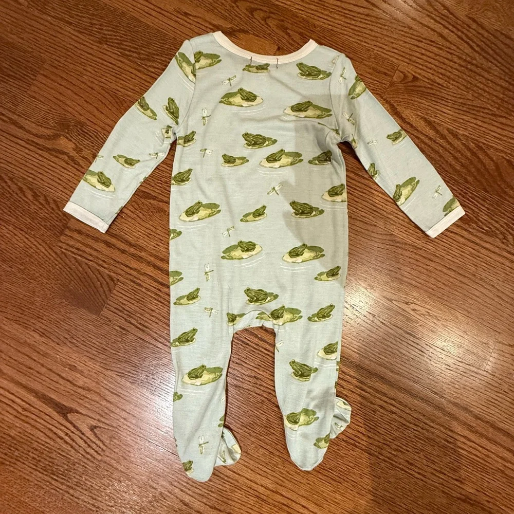 NEW Milkbarn Leapfrog Bamboo Snap Footed Romper 6-9 Months - Picture 6 of 10